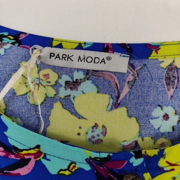 Park Moda Women's Vibrant Floral Maxi Dress, One Size Cotton NEW - Picture 2 of 13